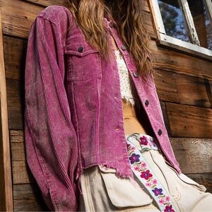 POL Pink Corduroy Jacket
